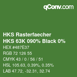 Code couleur: HKS Rasterfaecher - HKS 63K 090% Black 0% | qconv.com