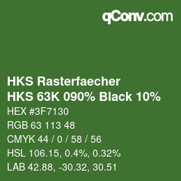 Code couleur: HKS Rasterfaecher - HKS 63K 090% Black 10% | qconv.com