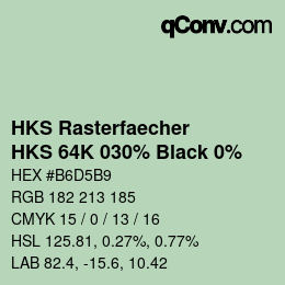 Farbcode: HKS Rasterfaecher - HKS 64K 030% Black 0% | qconv.com