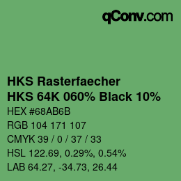 Color code: HKS Rasterfaecher - HKS 64K 060% Black 10% | qconv.com