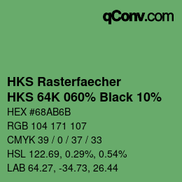 Código de color: HKS Rasterfaecher - HKS 64K 060% Black 10% | qconv.com