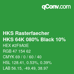 Código de color: HKS Rasterfaecher - HKS 64K 080% Black 10% | qconv.com