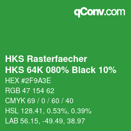 Color code: HKS Rasterfaecher - HKS 64K 080% Black 10% | qconv.com