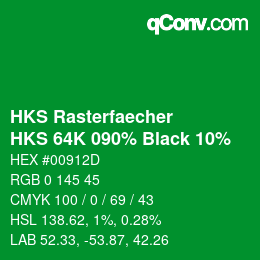 Color code: HKS Rasterfaecher - HKS 64K 090% Black 10% | qconv.com
