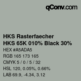 Código de color: HKS Rasterfaecher - HKS 65K 010% Black 30% | qconv.com