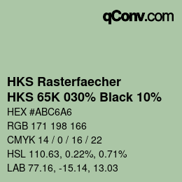 Code couleur: HKS Rasterfaecher - HKS 65K 030% Black 10% | qconv.com