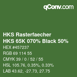 Código de color: HKS Rasterfaecher - HKS 65K 070% Black 50% | qconv.com