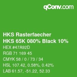 Código de color: HKS Rasterfaecher - HKS 65K 080% Black 10% | qconv.com