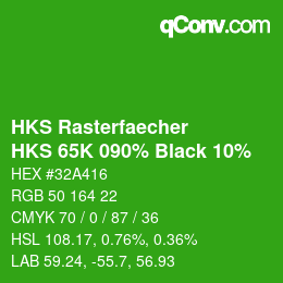 カラーコード: HKS Rasterfaecher - HKS 65K 090% Black 10% | qconv.com