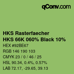 Code couleur: HKS Rasterfaecher - HKS 66K 060% Black 10% | qconv.com