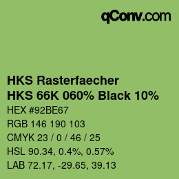 Color code: HKS Rasterfaecher - HKS 66K 060% Black 10% | qconv.com