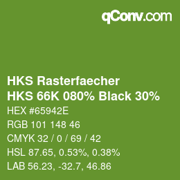 Farbcode: HKS Rasterfaecher - HKS 66K 080% Black 30% | qconv.com