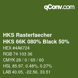 Color code: HKS Rasterfaecher - HKS 66K 080% Black 50% | qconv.com