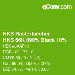 Code couleur: HKS Rasterfaecher - HKS 66K 090% Black 10% | qconv.com