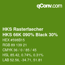 Código de color: HKS Rasterfaecher - HKS 66K 090% Black 30% | qconv.com