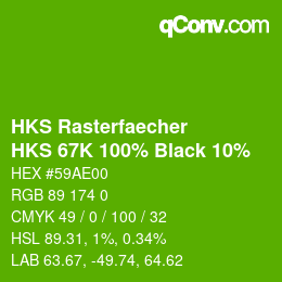 Código de color: HKS Rasterfaecher - HKS 67K 100% Black 10% | qconv.com