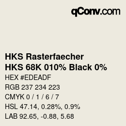 Color code: HKS Rasterfaecher - HKS 68K 010% Black 0% | qconv.com