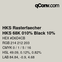 Color code: HKS Rasterfaecher - HKS 68K 010% Black 10% | qconv.com