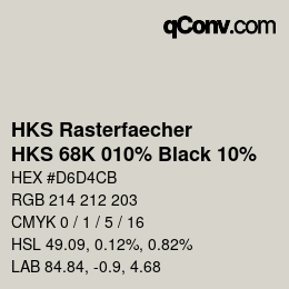 Color code: HKS Rasterfaecher - HKS 68K 010% Black 10% | qconv.com