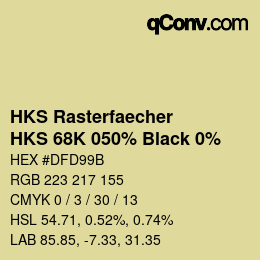 Color code: HKS Rasterfaecher - HKS 68K 050% Black 0% | qconv.com