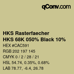 Farbcode: HKS Rasterfaecher - HKS 68K 050% Black 10% | qconv.com