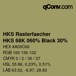 Farbcode: HKS Rasterfaecher - HKS 68K 060% Black 30% | qconv.com