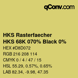 Farbcode: HKS Rasterfaecher - HKS 68K 070% Black 0% | qconv.com