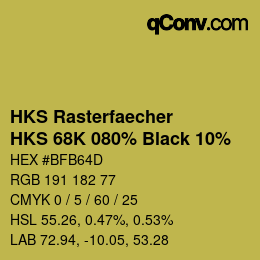 カラーコード: HKS Rasterfaecher - HKS 68K 080% Black 10% | qconv.com