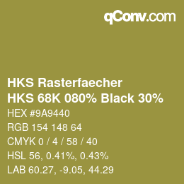 カラーコード: HKS Rasterfaecher - HKS 68K 080% Black 30% | qconv.com