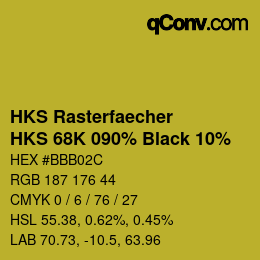 Código de color: HKS Rasterfaecher - HKS 68K 090% Black 10% | qconv.com