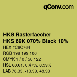 Color code: HKS Rasterfaecher - HKS 69K 070% Black 10% | qconv.com