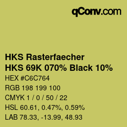 Code couleur: HKS Rasterfaecher - HKS 69K 070% Black 10% | qconv.com