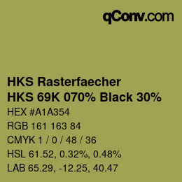 Código de color: HKS Rasterfaecher - HKS 69K 070% Black 30% | qconv.com