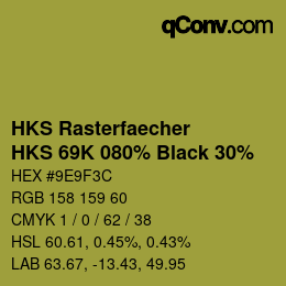 Color code: HKS Rasterfaecher - HKS 69K 080% Black 30% | qconv.com