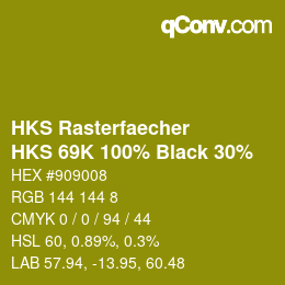 Color code: HKS Rasterfaecher - HKS 69K 100% Black 30% | qconv.com