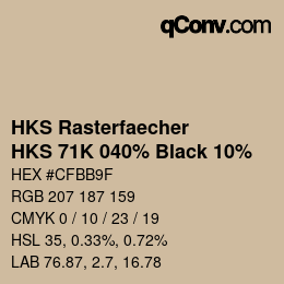 Color code: HKS Rasterfaecher - HKS 71K 040% Black 10% | qconv.com