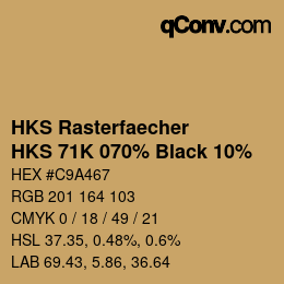 Color code: HKS Rasterfaecher - HKS 71K 070% Black 10% | qconv.com