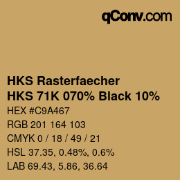 Código de color: HKS Rasterfaecher - HKS 71K 070% Black 10% | qconv.com