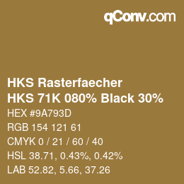 Color code: HKS Rasterfaecher - HKS 71K 080% Black 30% | qconv.com