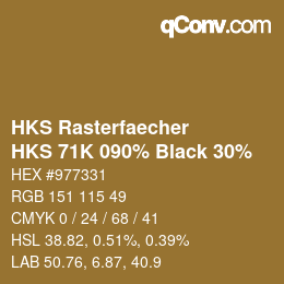 Color code: HKS Rasterfaecher - HKS 71K 090% Black 30% | qconv.com