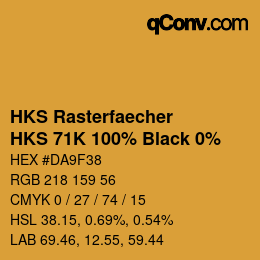 Código de color: HKS Rasterfaecher - HKS 71K 100% Black 0% | qconv.com