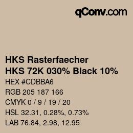 Farbcode: HKS Rasterfaecher - HKS 72K 030% Black 10% | qconv.com