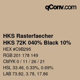 Código de color: HKS Rasterfaecher - HKS 72K 040% Black 10% | qconv.com
