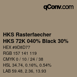 Code couleur: HKS Rasterfaecher - HKS 72K 040% Black 30% | qconv.com