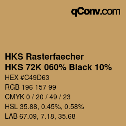 Farbcode: HKS Rasterfaecher - HKS 72K 060% Black 10% | qconv.com