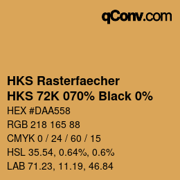 カラーコード: HKS Rasterfaecher - HKS 72K 070% Black 0% | qconv.com