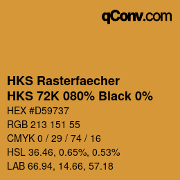 カラーコード: HKS Rasterfaecher - HKS 72K 080% Black 0% | qconv.com
