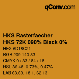 Code couleur: HKS Rasterfaecher - HKS 72K 090% Black 0% | qconv.com