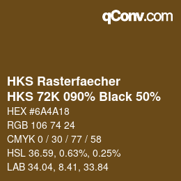 Color code: HKS Rasterfaecher - HKS 72K 090% Black 50% | qconv.com