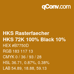 Color code: HKS Rasterfaecher - HKS 72K 100% Black 10% | qconv.com